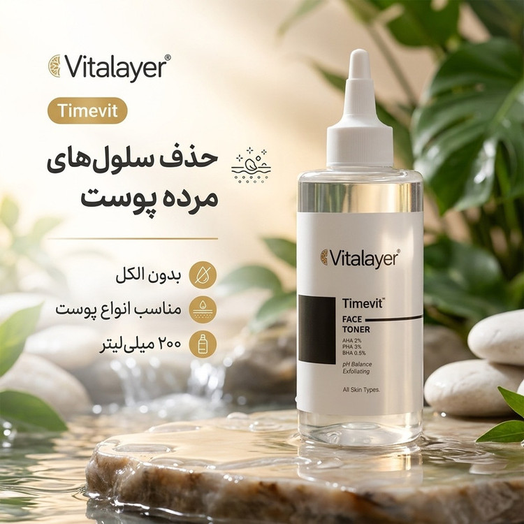 تونر ویتالیر مدل تایم ویت حجم 200 میلی لیتر